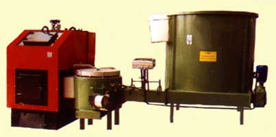 Энергетическая установка AZSD-100 с водогрейным котлом. Утилизатор отходов древесины.